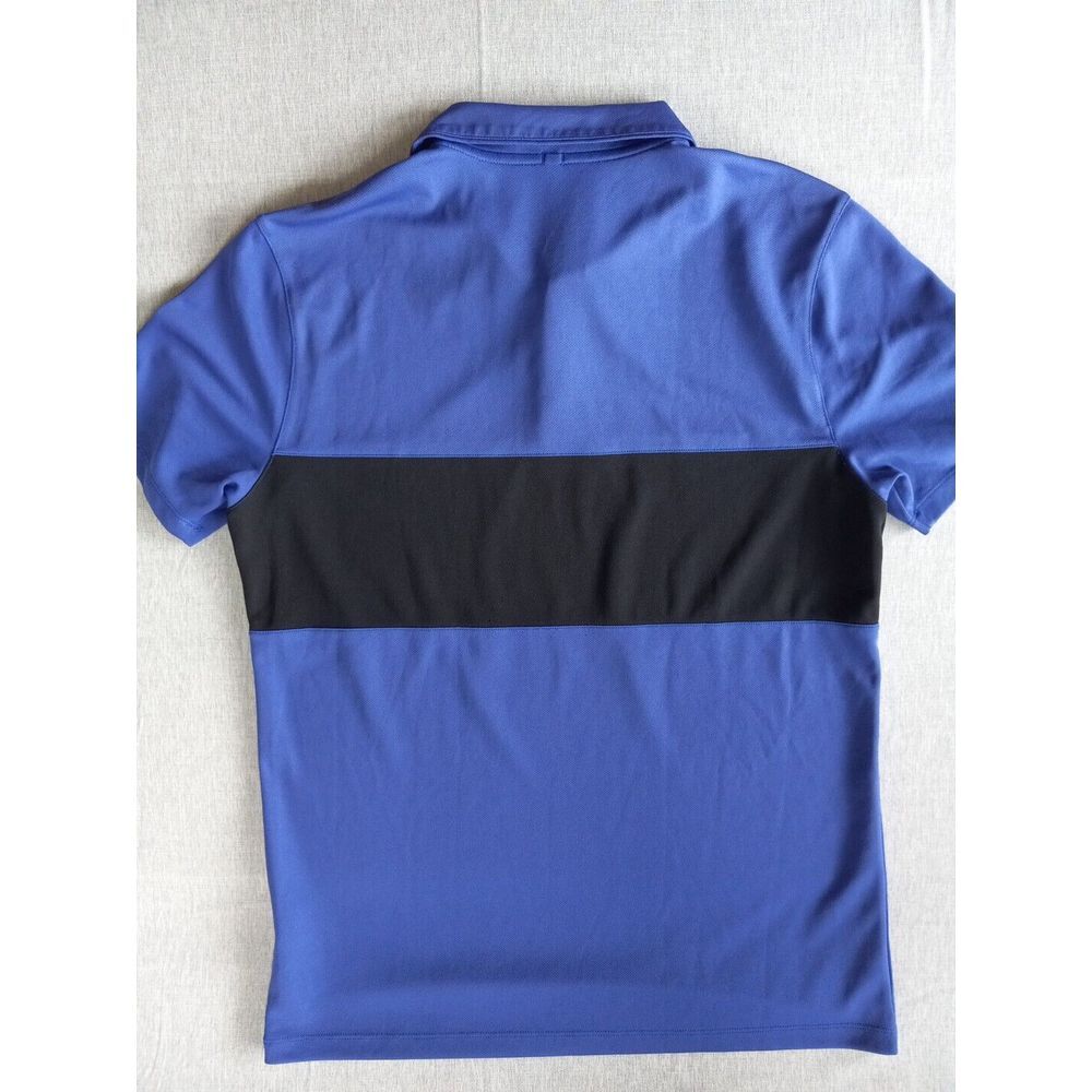 Nike Golf Men's Dri-FIT Medium Short Sleeve Standard Fit Herringbone Blue‎ Polo - Picture 3 of 12